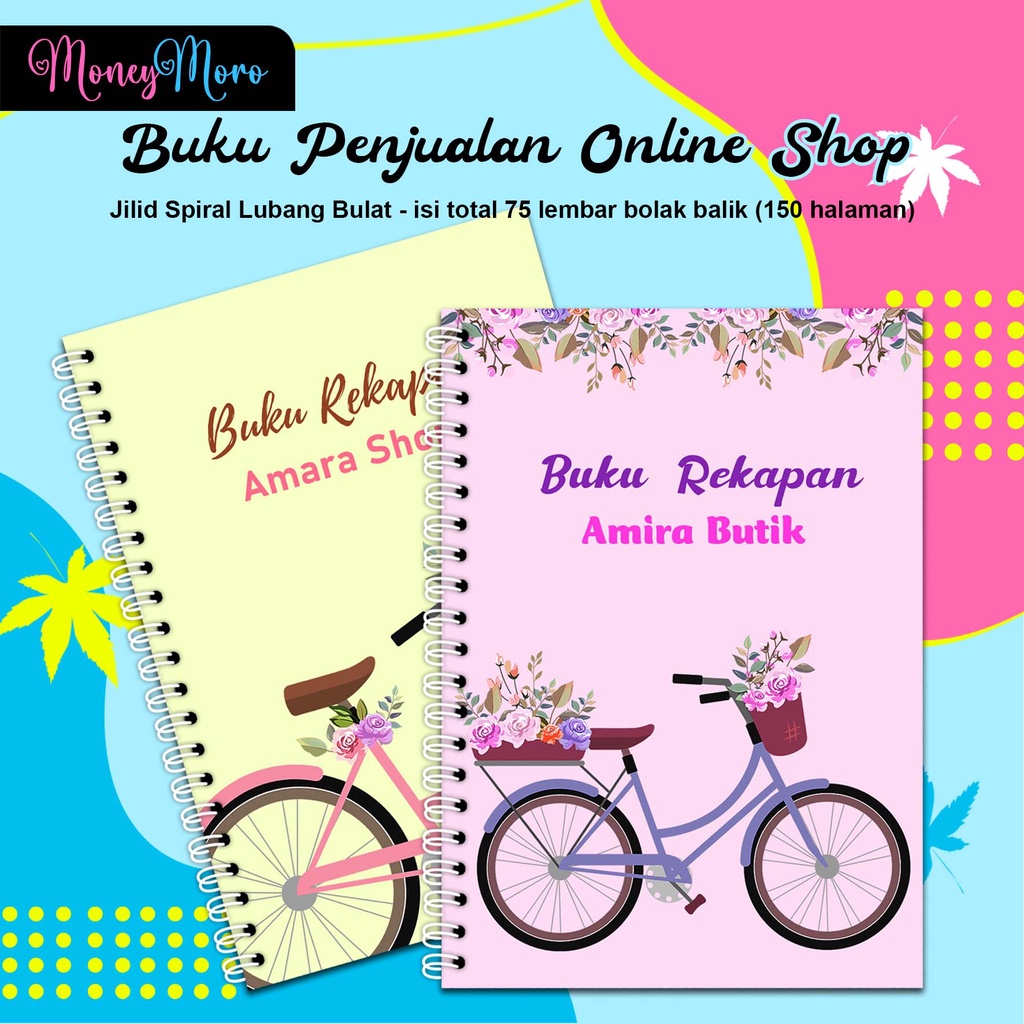 

MoneyMoro Buku Penjualan 011-012 / Buku Catatan Olshop / Buku Rekap Penjualan Jilid Spiral