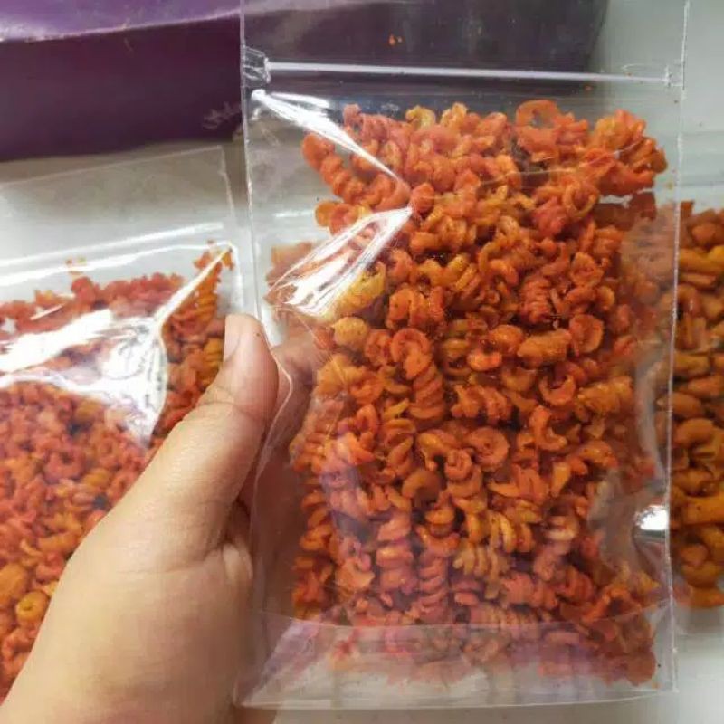 MAKARONI SPIRAL PEDAS DAUN JERUK ISI 80G