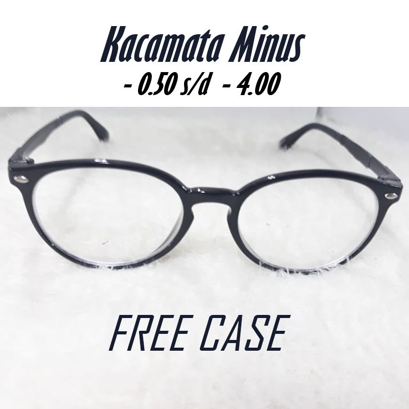 TERBARUUU!!! Kacamata Minus Kacamata Rabun Jauh Pria dan Wanita Ukuran 0.50-4.00 + FREE CASE/nastushaa