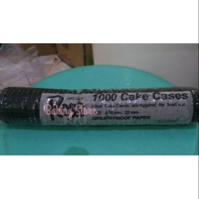 Cake Cases - Kertas Kue Hitam 55mm isi 1000lembar!!