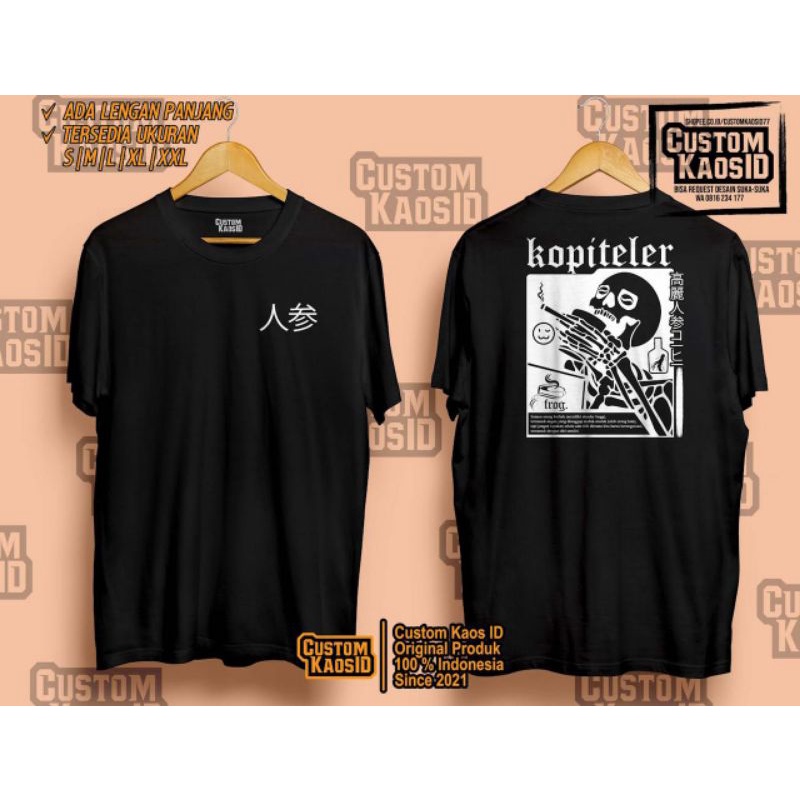 Kaos Pria Pecinta Kopi, Kaos kopi teler, kaos kopi gingseng, kaos kopi mletre , Kaos Pria Kopi Senja