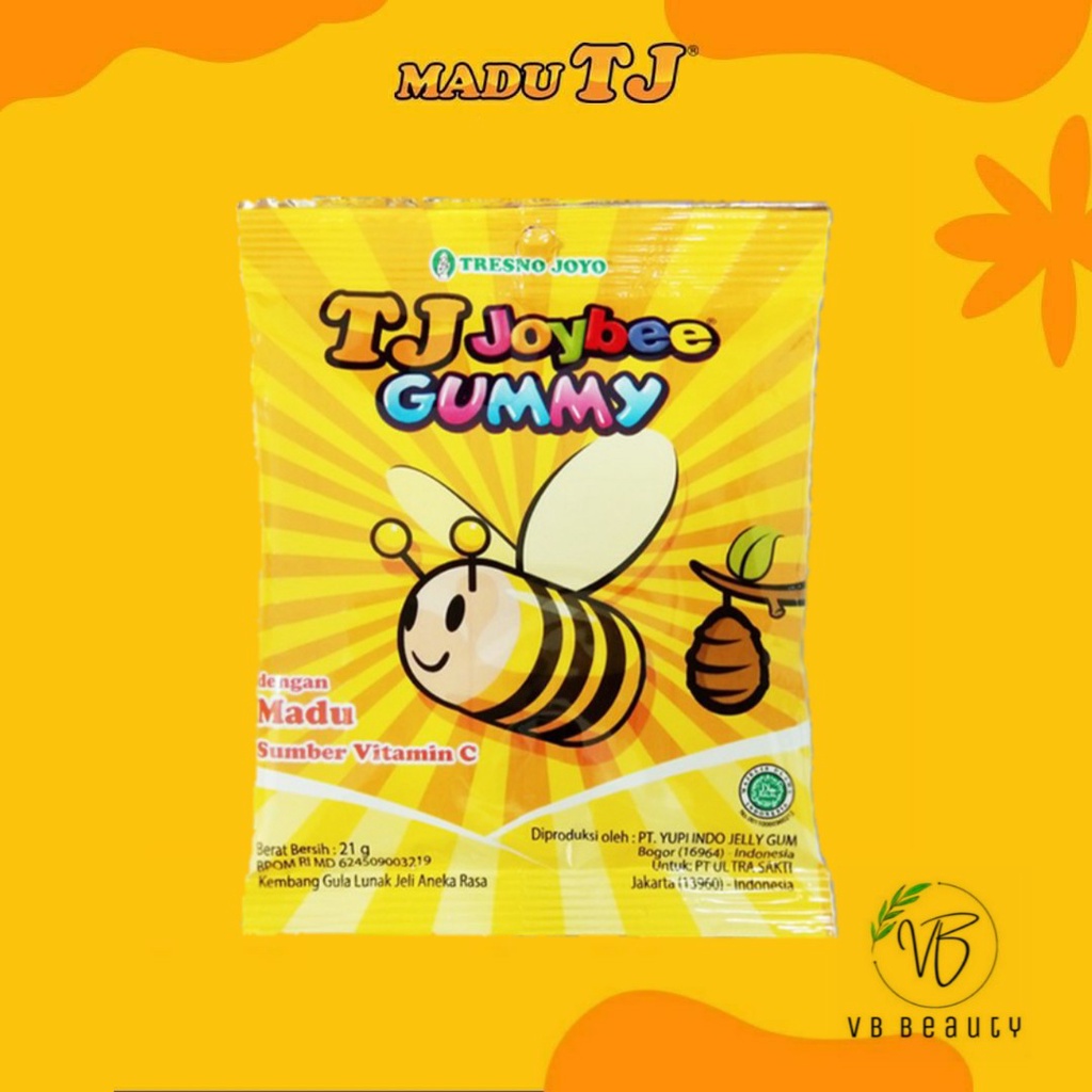 

Madu Tj Joybee Gummy Sachet/Permen Gummy Untuk Anak 21gr (1 Sachet)