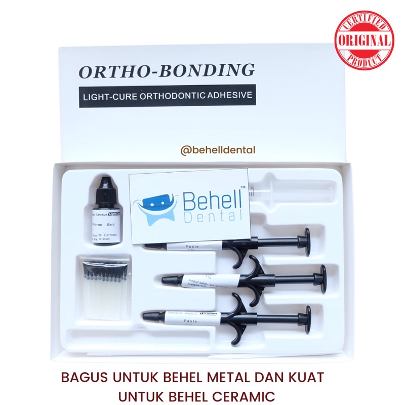 LEM BEHEL ORTHOBONDING LIGHT CURE ORIGINAL BIG // Lem Behel Light Curing Laser Perekat Behel Permanen Metal Ceramic Transparan - BEHELLDENTAL