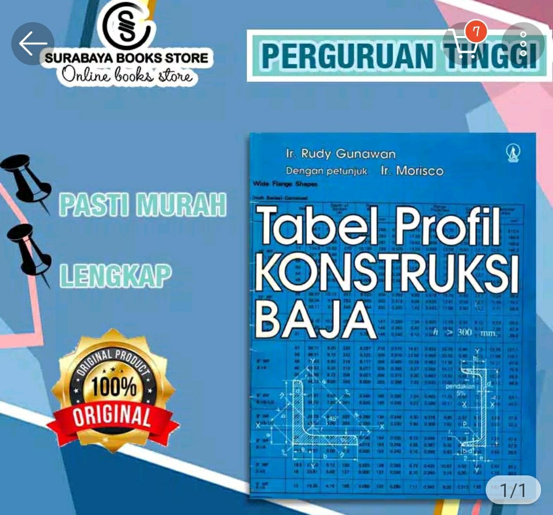 Best Seller ! Tabel Profil Konstruksi Baja # Rudy Gunawan