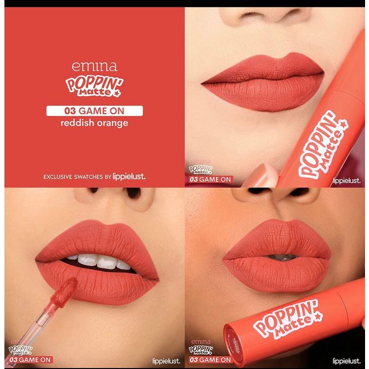 Emina Poppin Lip Cream / Lip Matte Emina - BPOM