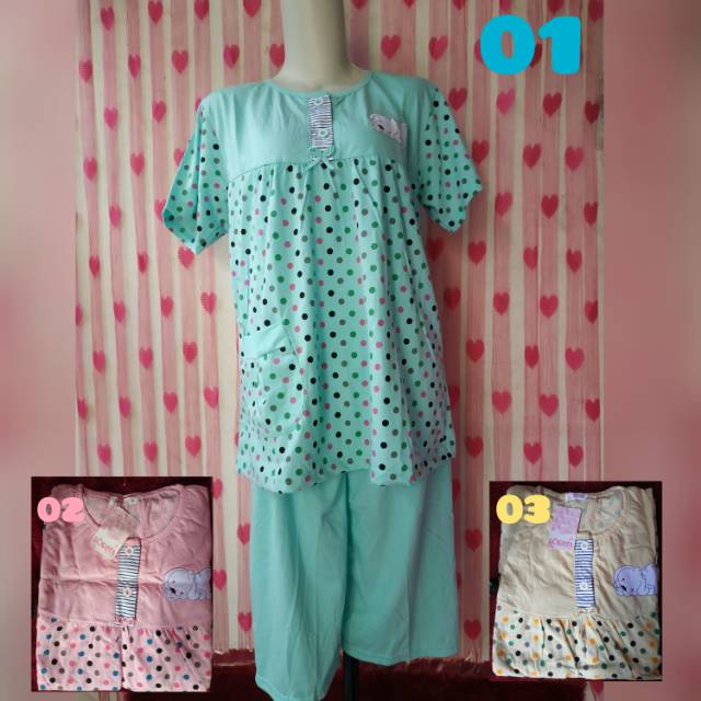 Babydoll Lorita Lengan Pendek Celana 3/4