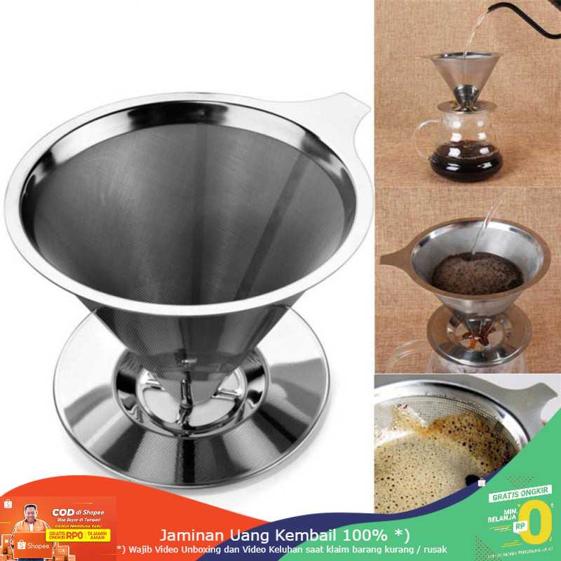 (BISA COD) RVOSTR  Filter Penyaring Kopi Double Layer Coffee Filter - V60