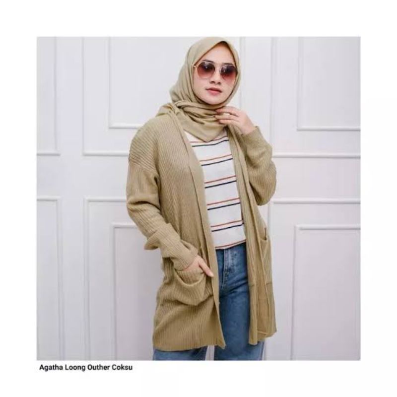 CARDIGAN WANITA RAJUT SAKU/CARDY RAJUT WANITA PREMIUM OVER SIZE