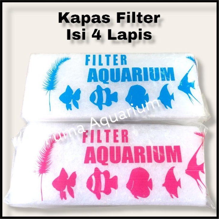 Kapas cahaya busa media filter aquarium isi 4 lapis padat dan tebal 25X10cm