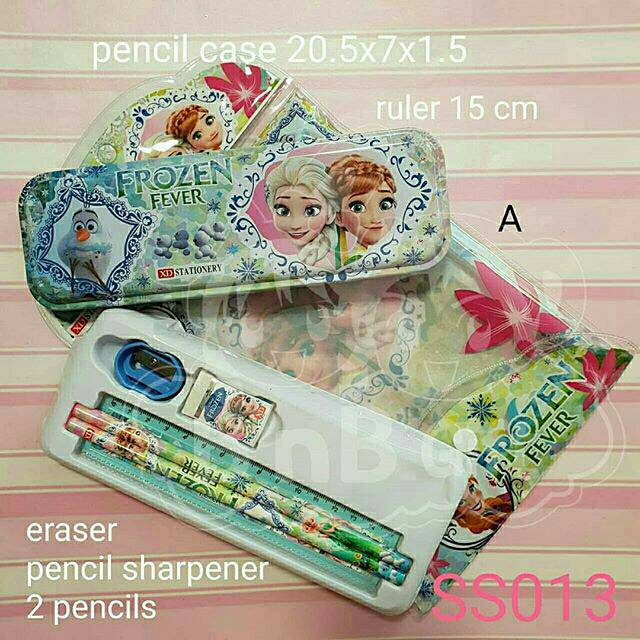 

Stationery set doraemon, spiderman, frozen, my little pony, hello kitty, cars
