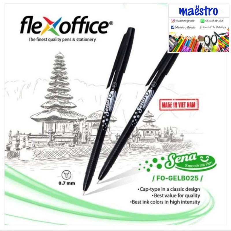 

FlexOffice Sena Smooth Ink Pen 0.7 / Pena Gel 0.7 Murah Berkualitas