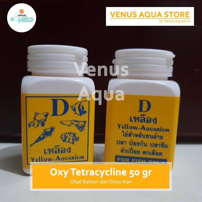 Oxy Tetracycline - Obat Penyakit Ikan Bakteri & Anti Stress