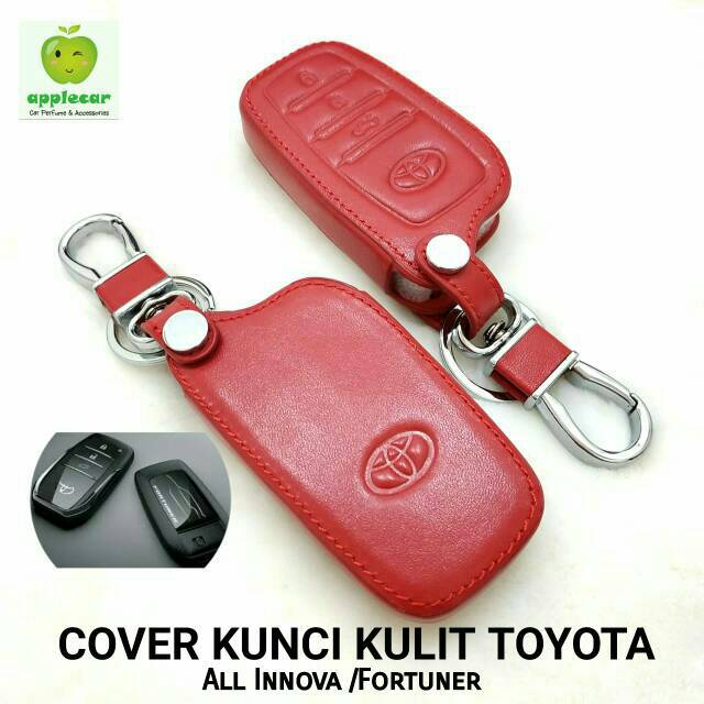 Sarung Kunci Kulit Cover key / Leather key cover /Kondom Kulit Kunci Mobil Toyota