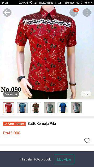 Risna Batik Hrb158 Kemeja Batik Pria Lengan Pendek Katun Primis Halus Premium Exclusive M L Xl