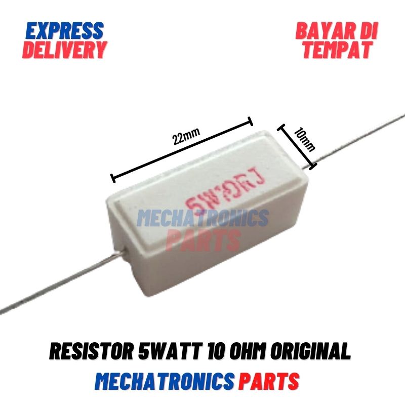 [PAS-9077] RESISTOR KAPUR 5WATT 10OHM ORIGINAL