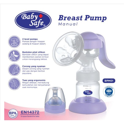 Baby Safe Pompa Asi Manual Breast Pump BPM01