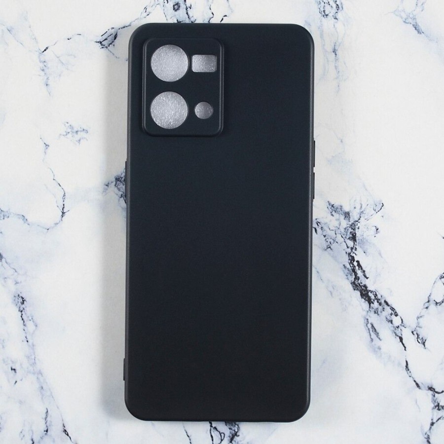 Case Oppo Reno 7 4G Black Plain Softcase TPU Matte finish