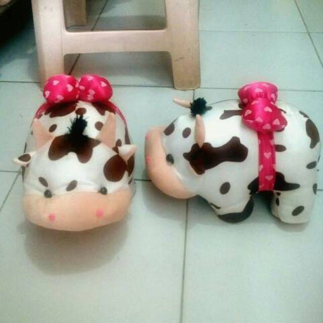 Boneka sapi motif S murah