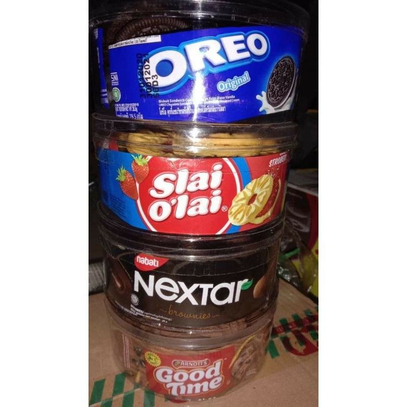 OREO GOOD TIME NEXTAR SLAI OLAI SARI GANDUM REPACK TOPLES 250GRAM