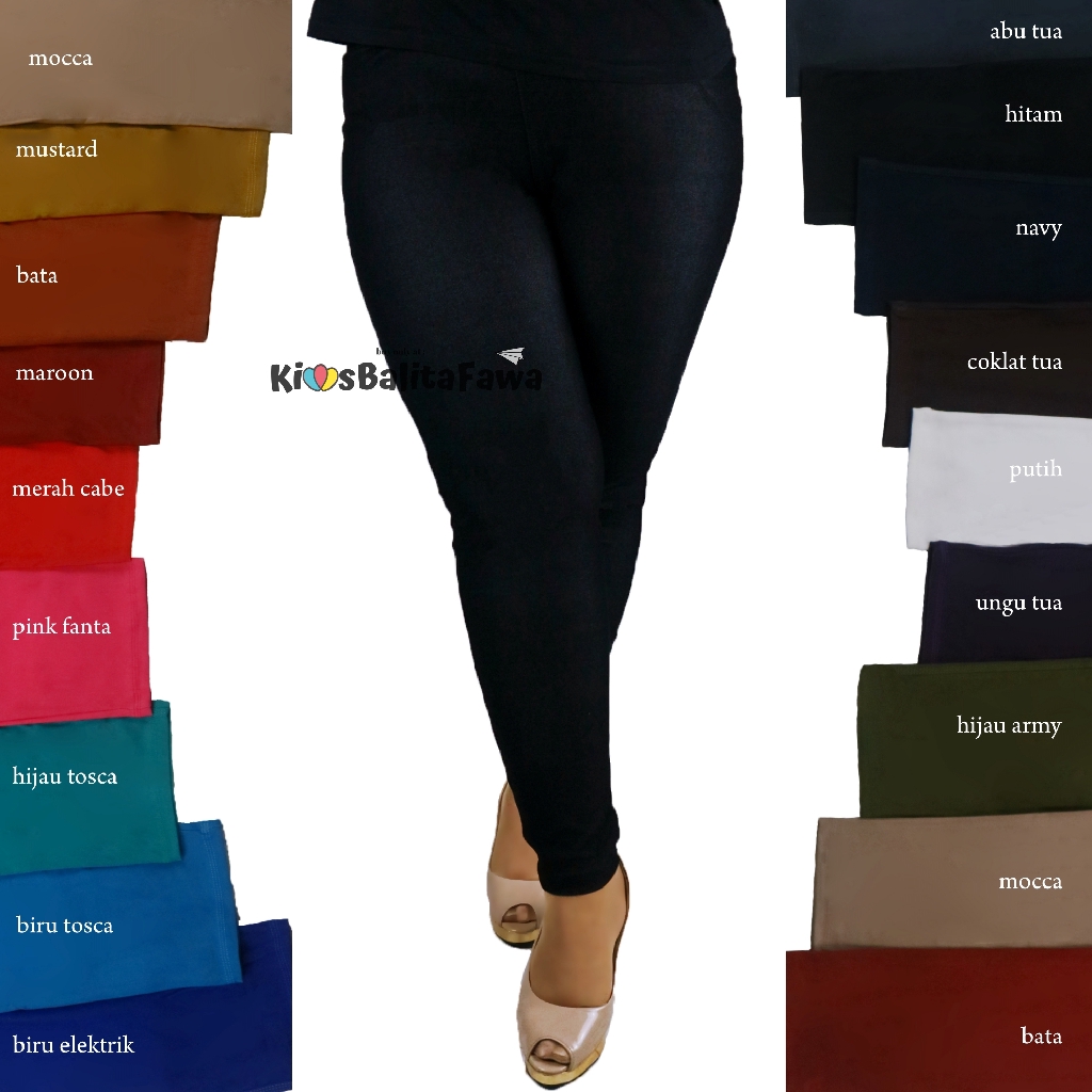  DEWASA Legging Jeans  Kantong uk Jumbo fit to XXL  