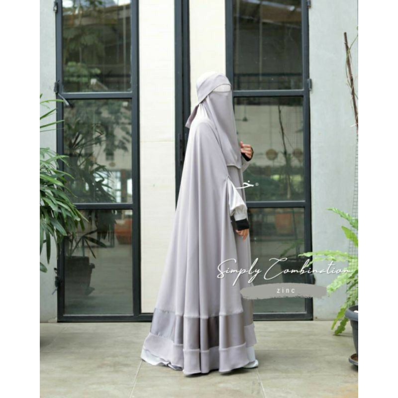 Simply Combination Khimar By Khadijah Indonesia jilbab Khimar Overhead Khimar Panjang