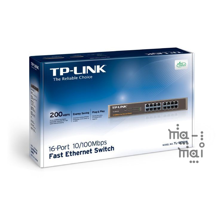 TP-Link Switch TL-SF1016 16-Port 10/100Mbps Rackmount Switch