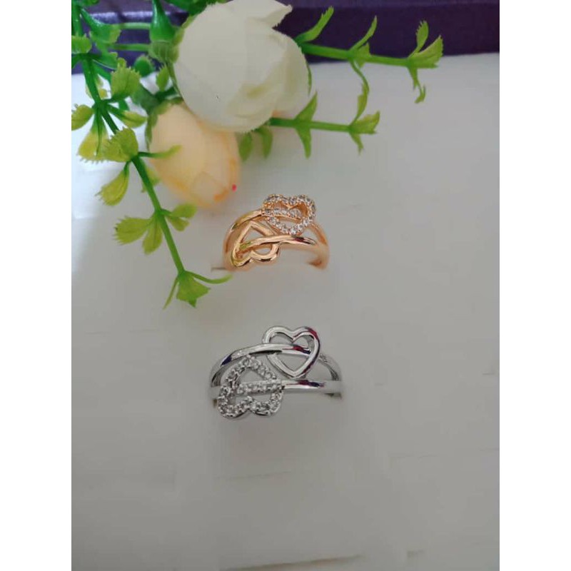 Fourfashion Cincin Xuping Double Love Kekinian HH053