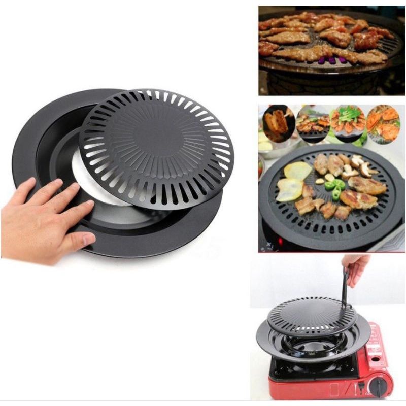 BBQ , ULTRA GRILL PAN  , Round grill, Panggangan  grill BBQ, BBQ pemanggang 32 cm