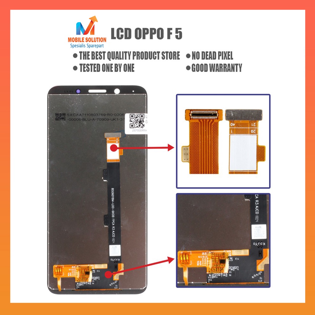 Grosir LCD Oppo F5 ORIGINAL 100% Fullset Touchscreen - Parts Kompatibel Dengan Produk Oppo Garansi 1 Bulan + Packing / Bubbel