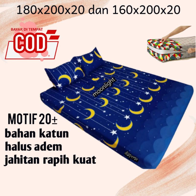 Sarung Kasur 180x200x20 No 1 Sprei Resleting Busa 160x200x20 No 2 Queen King Seprai Springbed Murah 