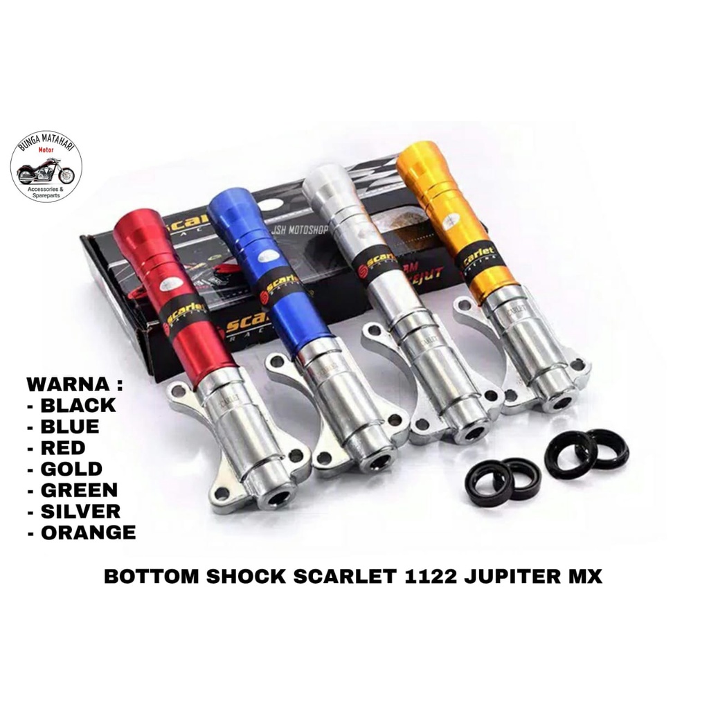 Bottom Shock Absorber Depan 1122 Bebek & Matic Jupiter Mx " Original Scarlet "