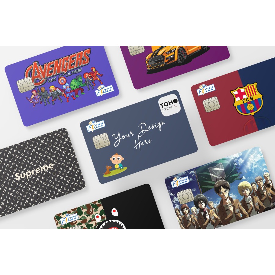Custom Uang Elektronik Kartu Flazz BCA Gen 2 / Emoney E-money Etoll E-toll Mandiri / BRI Brizzi / BNI Tapcash - Print 2 Sisi Foto/ Gambar Bebas