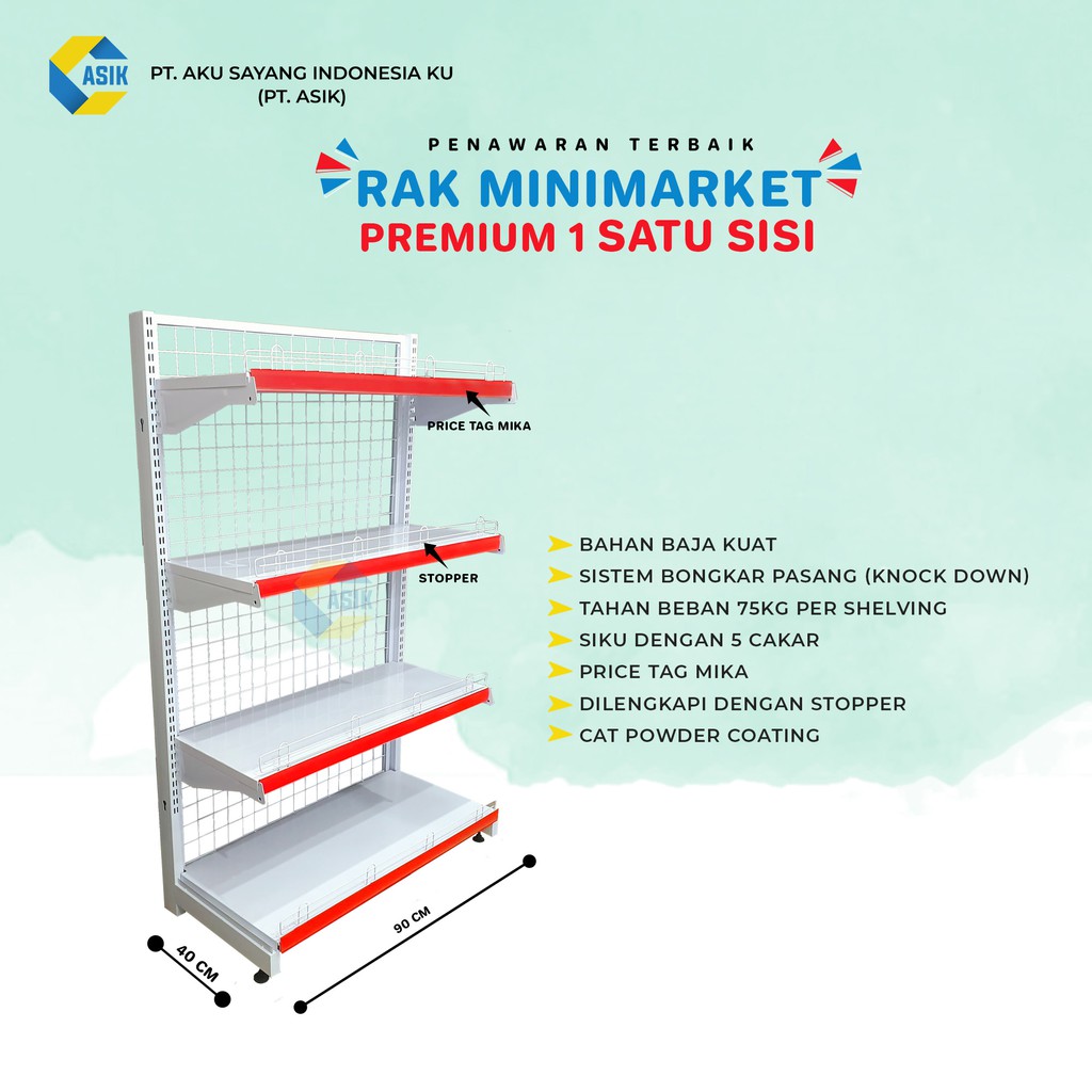 Rak Minimarket / Rak Supermarket / Rak Gondola Langsung Pabrik