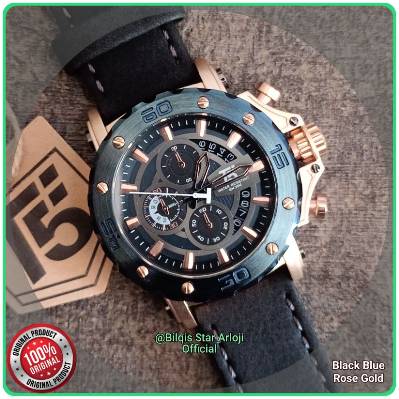 Jam Tangan Murah T5 H3641 Model Ac 9201 Tali Kulit Original