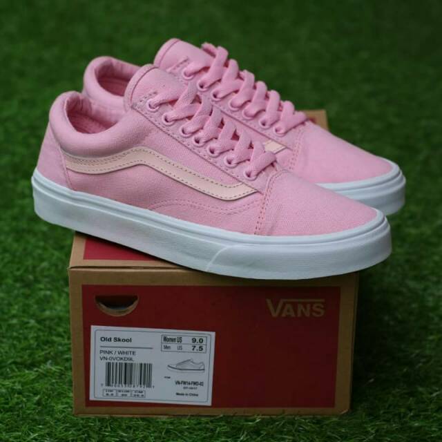 pink & white vans