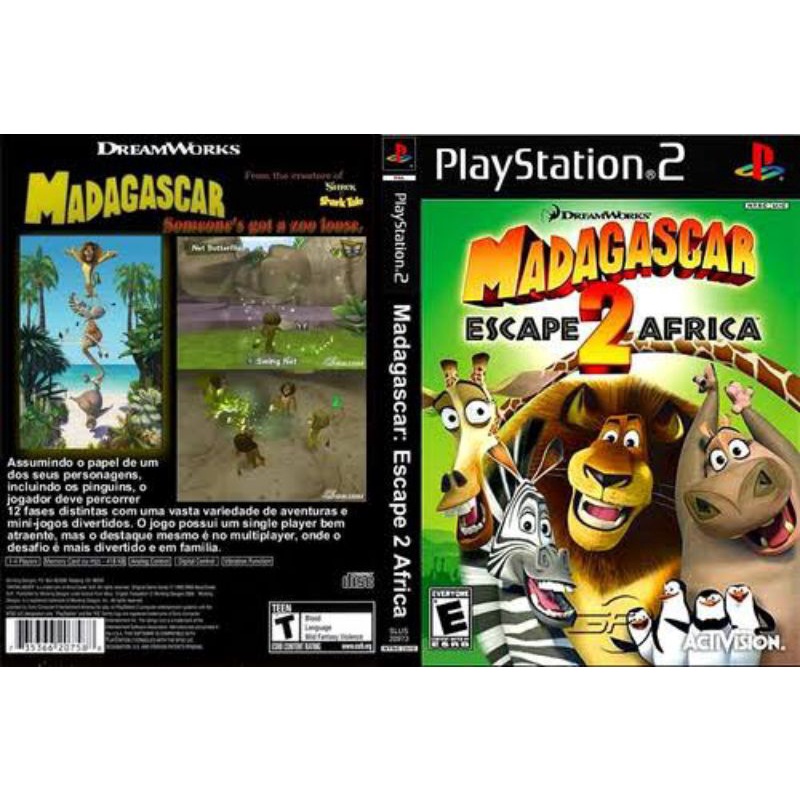 Kaset PS 2 MADAGASKAR 2 ESCAPE AFRIKA