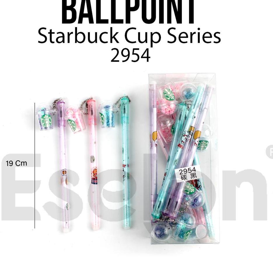 

12pcs Pulpen Gel Fancy Starbucks 2954 / 1pack Pulpen Gel Fancy Model Baru