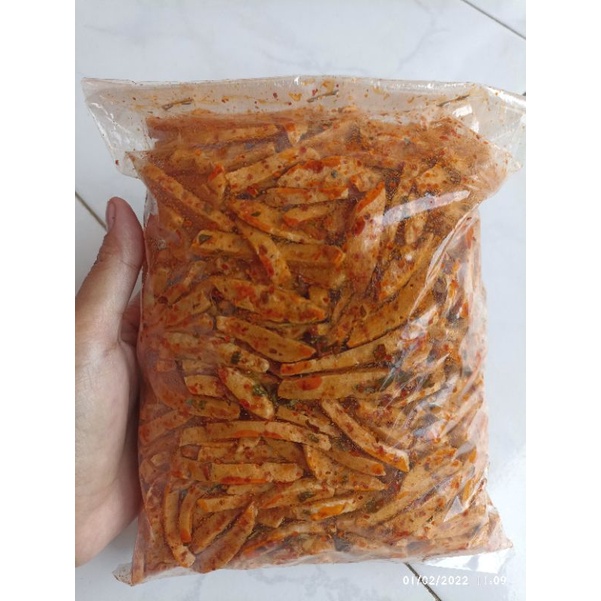 

Basreng daun jeruk pedas 500g