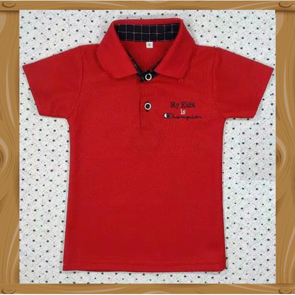 KAOS POLO WANGKY ANAK LELAKI MY KIDS IS CHAMPIONS