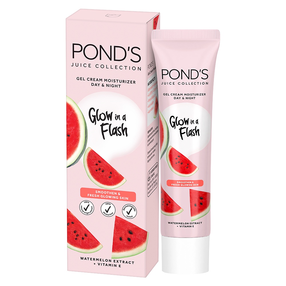 PELEMBAB POND'S JUICE COLLECTION MOISTURIZER WATERMELON EXTRACT 20G - SKINCARE PELEMBAB WAJAH DENGAN VIT. E UNTUK SEMUA JENIS KULIT