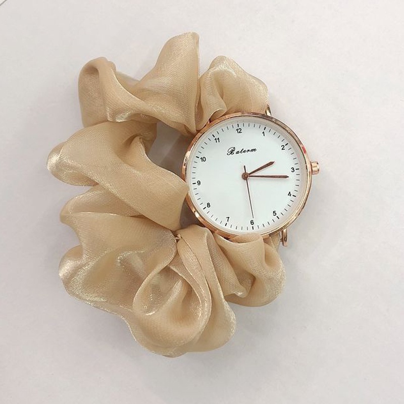 HARGA TERBAIK✅ Jam Tangan Wanita New Model Ikat Rambut Unik Terbaru Fashion Wanita Impor Scrunchie Jam Tangan Wanita Korea Pita Aloi Elastis Aksesoris Arloji Women Watches Cewek Kekinian Bunga Daisy -JW2
