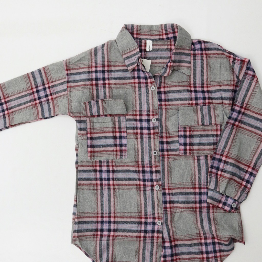 Owen hem flanel top -Thejanclothes