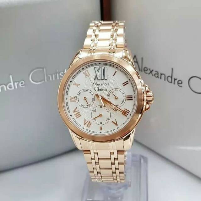 JAM TANGAN WANITA / CEWEK ALEXANDRE CHRISTIE AC 2494 ROSEGOLD