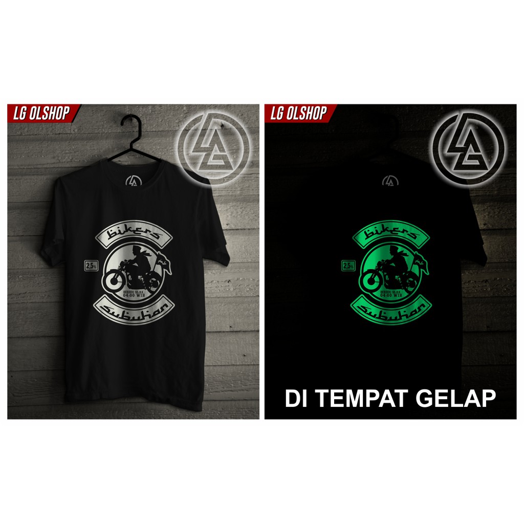 Kaos Bikers Subuhan GID Glow in the Dark Murah