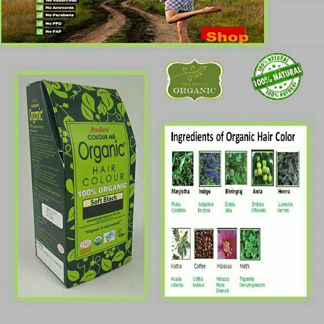 

pewarna rambut organic warna soft black 100% herbal dan bersertifikat organic internasional