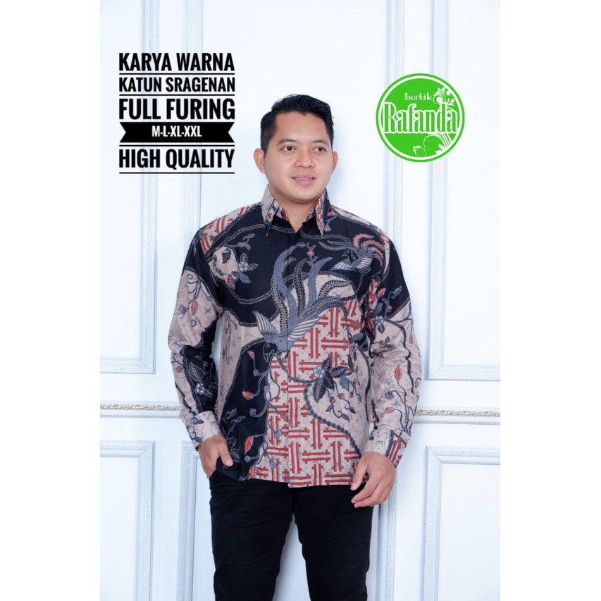 KARYA WARNA RAFANDA BATIKSOLOAMANAH KEMEJA BAJU BATIK PRIA SOLO LENGAN PANJANG PENDEK LAPIS FURING ATASAN BATIK PREMIUM MODERN KATUN HALUS GURDO  ERLANGGA SEKTI 2 KARISMA WARNA PARANG MERAK KLABANG WERNO GUNUNGAN CATUR PRAKASITA MERAH KLANGENAN MERAH KLA