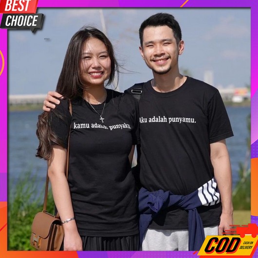Baju Tangan Panjang Baju Distro/Baju Kata Kata Bapak Negara/Ibu Negara Kaos Couple Aku Punyamu Dan K