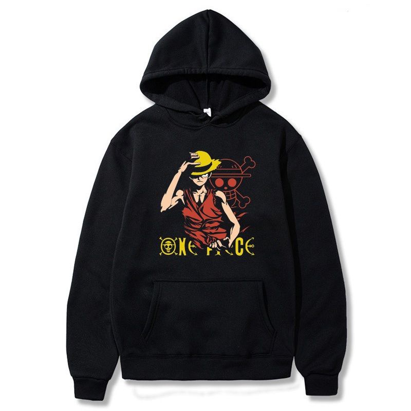 Jaket sweater hoodie anak anime one piece D'luffy