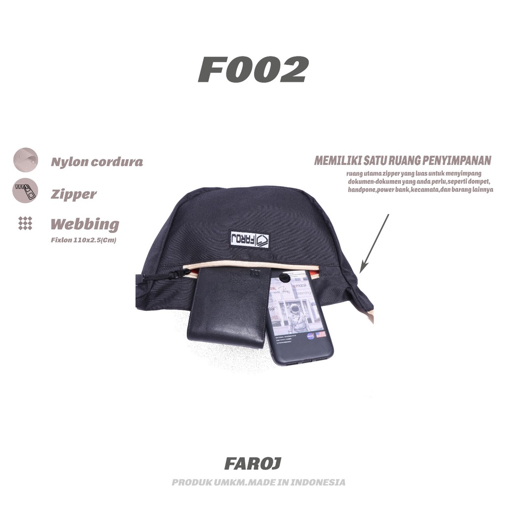 Tas Selempang Pria / Sling bag Pria Terbaru Original FAROJ FJ002