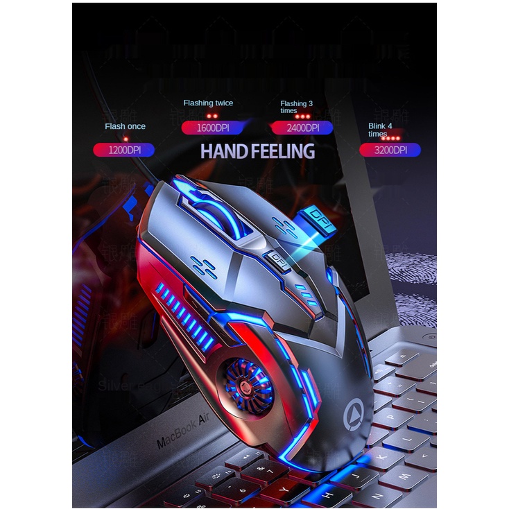 G5 Mouse Gaming E-Sport Ergonomis Dengan Kabel Usb + Lampu Warna-Warni